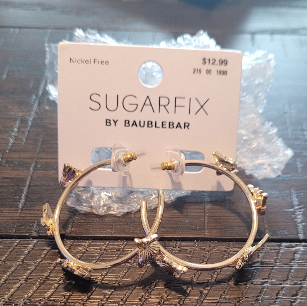Baublebar Butterfly Hoop Earrings